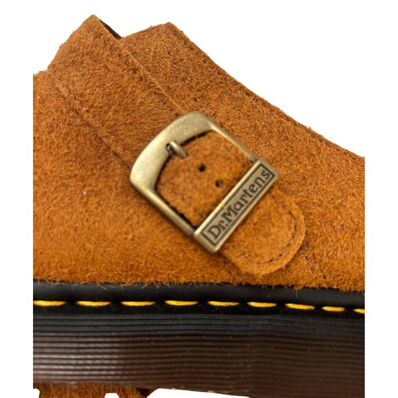 Dr. Martens Isham Tan Suede Fur-Lined Slip-On Shoes US 10 Men 11 Women New NWOT - Picture 6 of 8